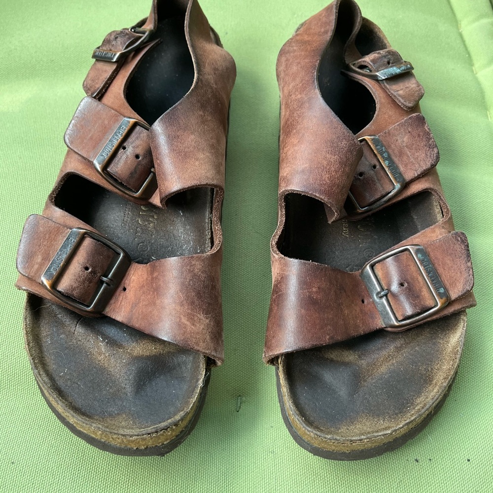 Birkenstock Dark Brown Leather Sandals